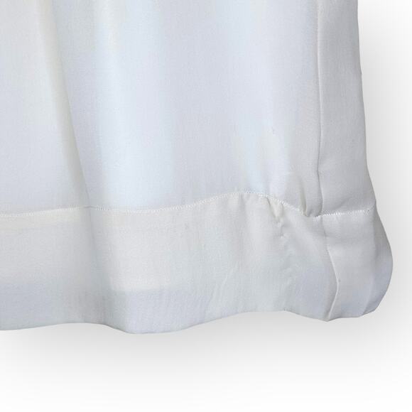 Walter Baker NWT Silk Lace Shirt Dress L Cream 100% Silk Tie Waist Short Sleeve - Picture 9 of 15